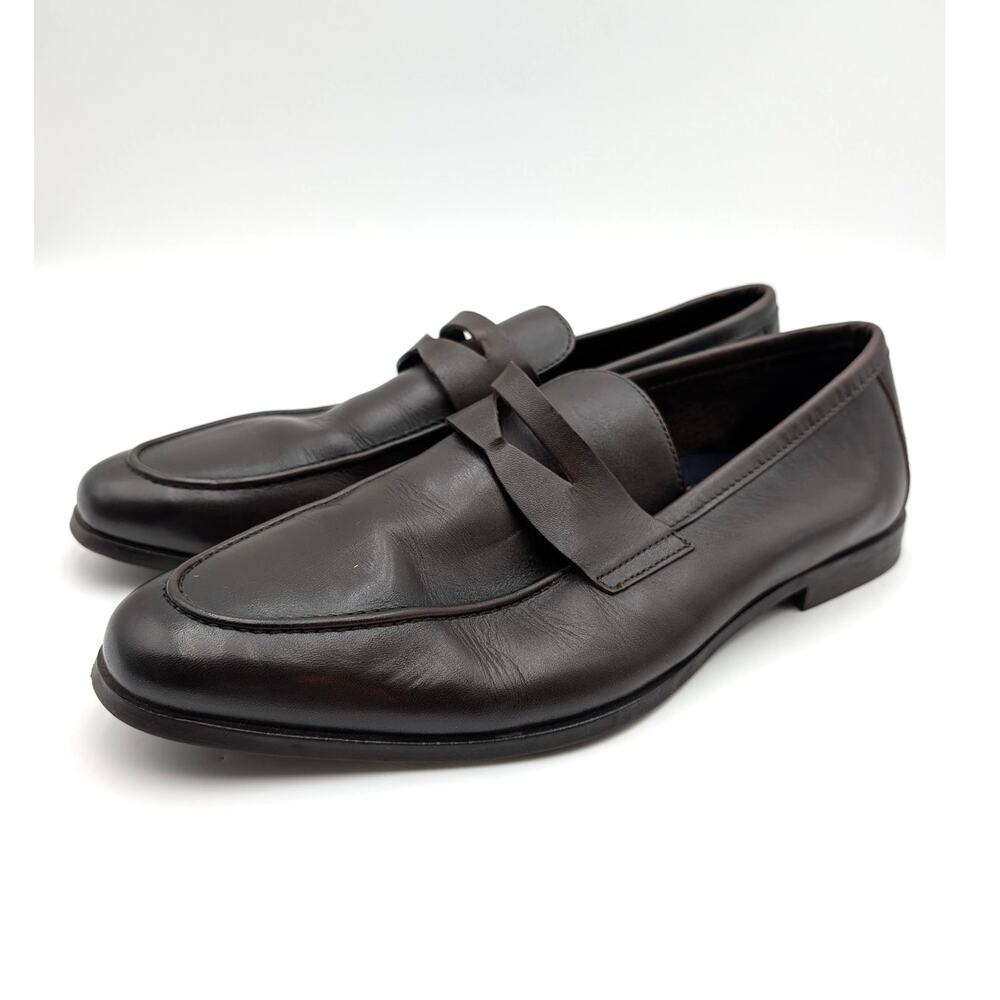 Steve Madden Pomona Slip-On Penny Loafer Shoes Men's Dark Brown Size US11D EU44